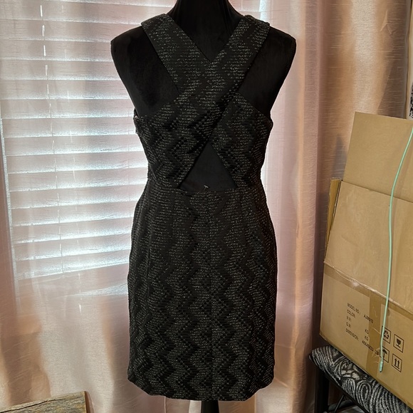 Gorgeous black with silver treads dress - Picture 2 of 3